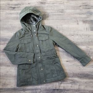 NWT Lucky Brand Army Green Anorak Hooded Jacket